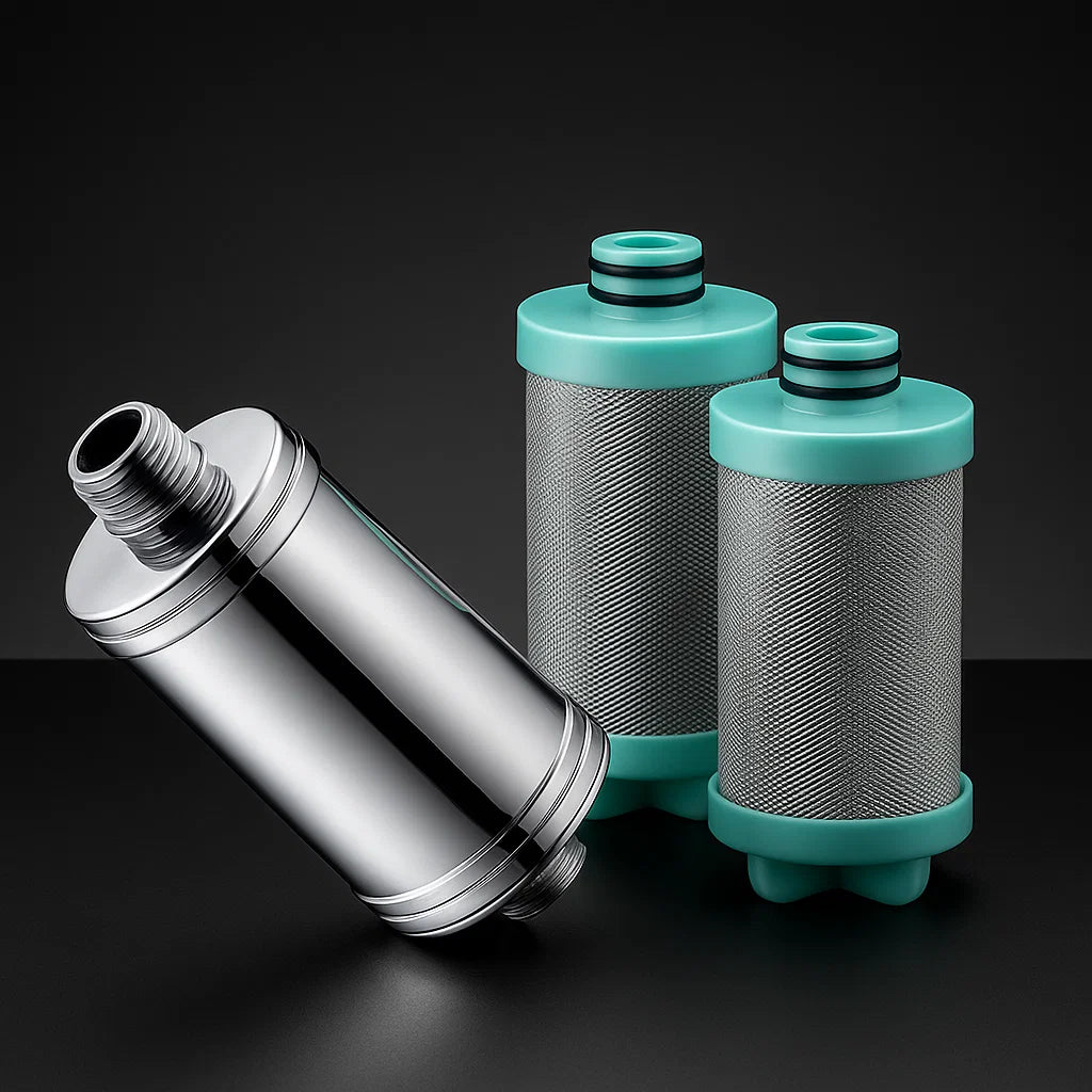 Duschfilter – inkl. 2 Kolfilter (Rostfritt stål)-thumbmail-6