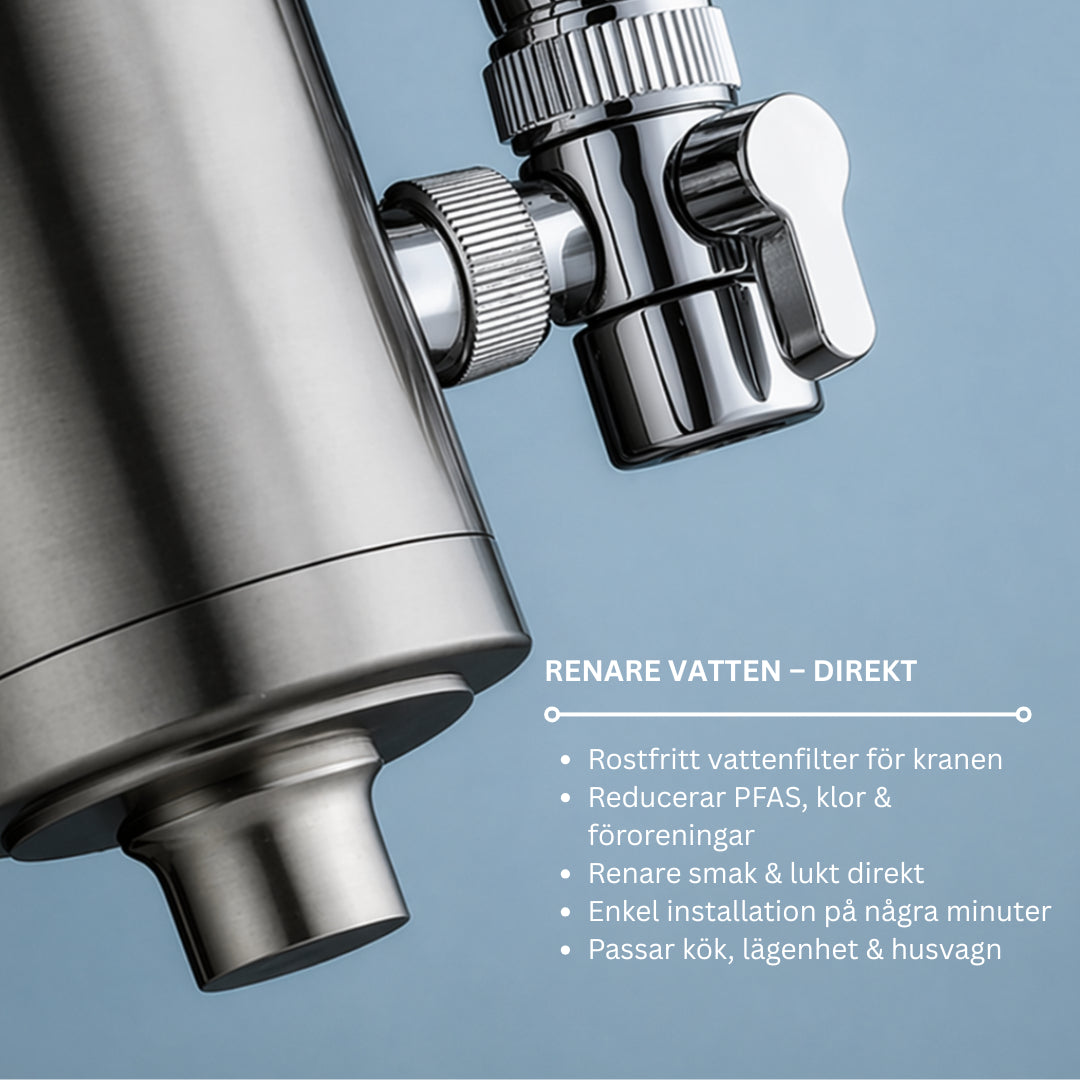 Kranfilter i Rostfritt Stål – Reducerar PFAS & Klor | 2 Kolfilter Ingår-thumbmail-5